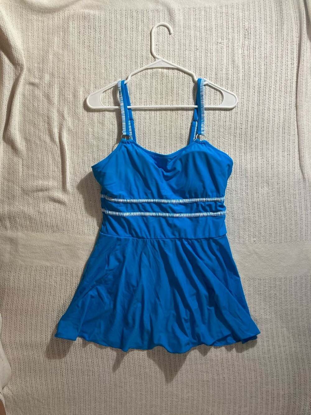 B Swimwear Blue Skirted One-Piece Swimsuit Size XL